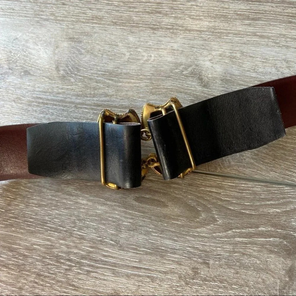 Vintage Antique Elephant Head Leather Waist Belt - Picture 7 of 16